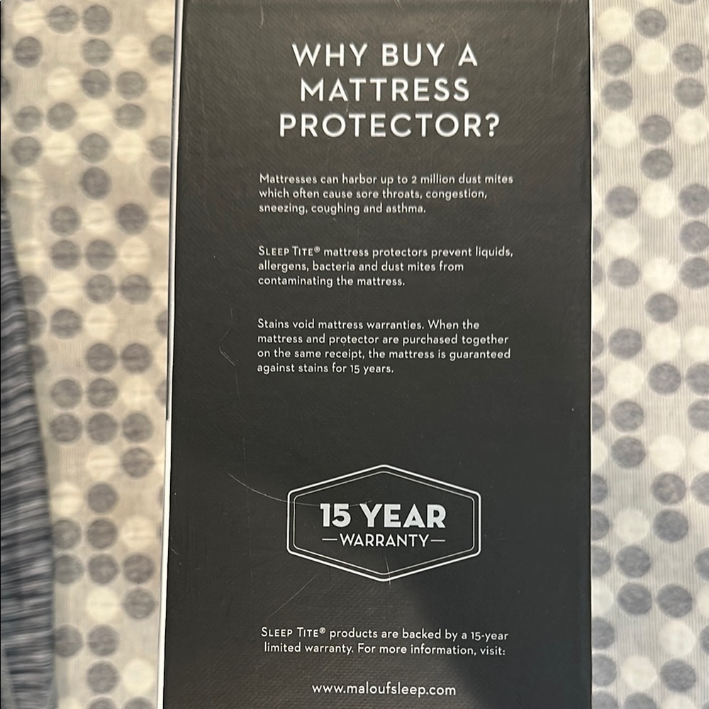 Sleep Tite Prime Smooth Mattress Protector - White- new in original box - Picture 3 of 5